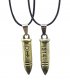 MJ006 - Engraved Bullet Stainless Steel Pendant Necklace